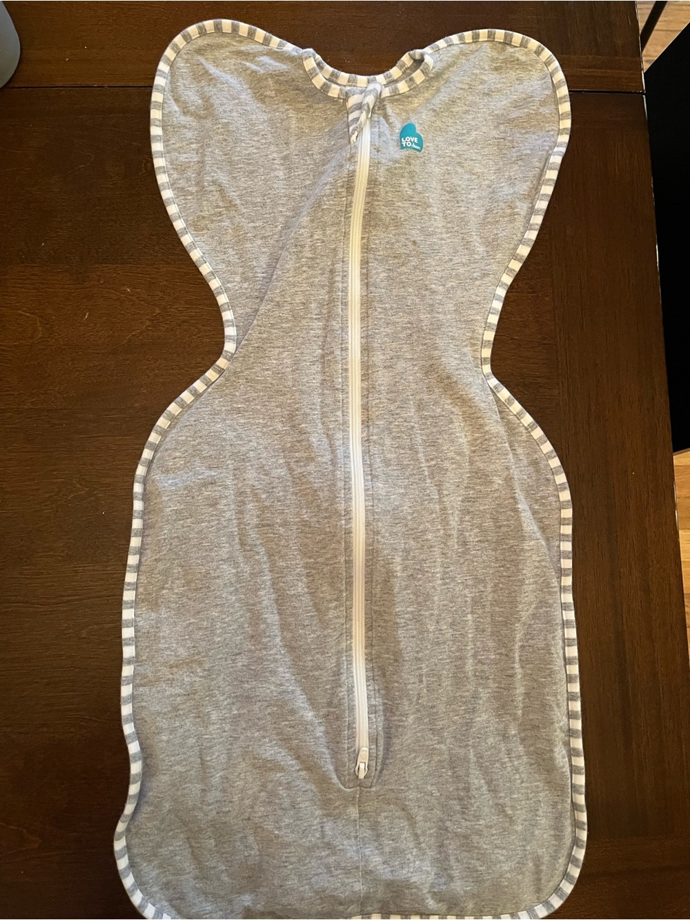 Love to Dream Gray Baby Swaddle Sack with two way Zipper